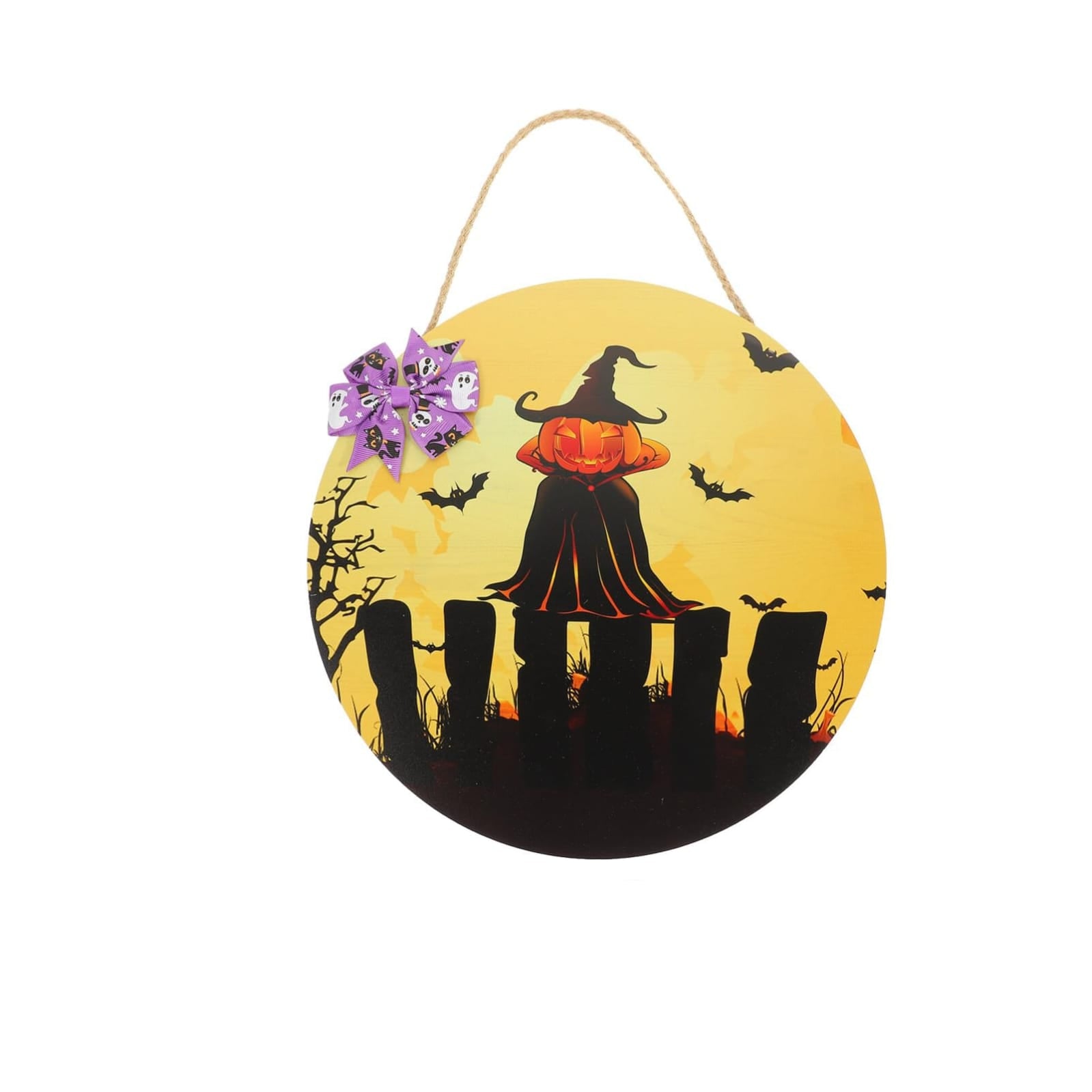 Halloween circular wooden Hanging Signs