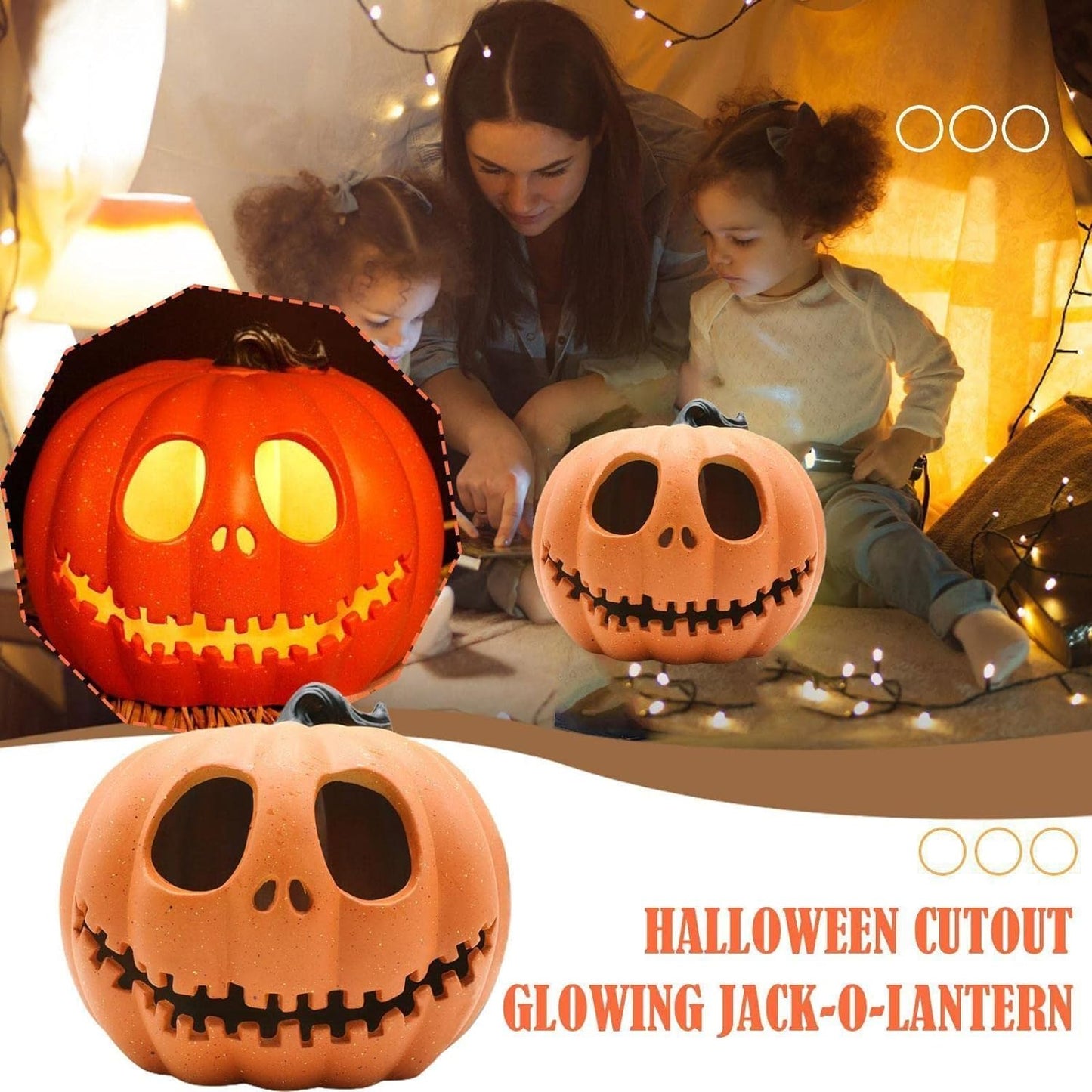 Halloween Large Pumpkin Openwork Luminous Jack-o Lantern