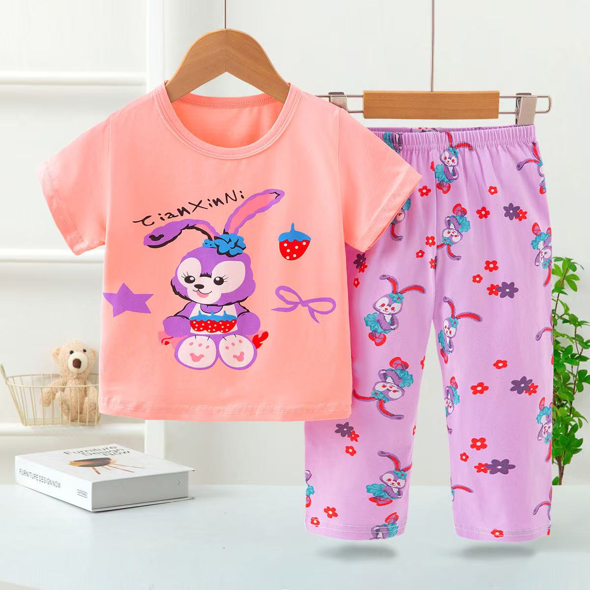 Purple Bunny Pyjama Set