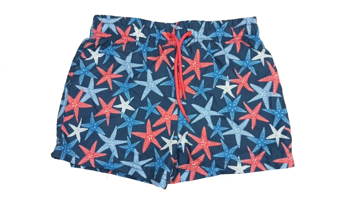 Navy Starfish Print Beach Pants