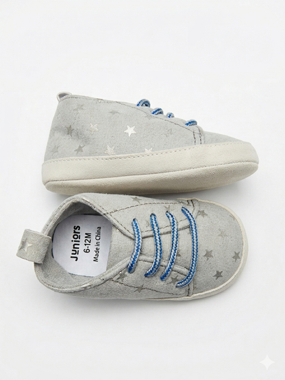 Juniors Grey stars baby shoes