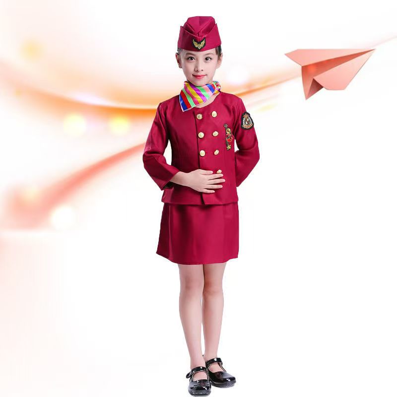 Stewardess/Flight Attendant Career Day Red