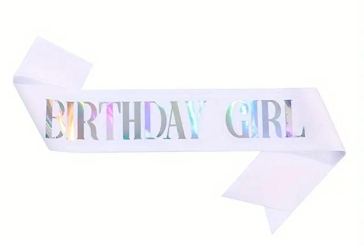 Glitter Birthday Girl Sash