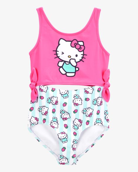 Girls Hello Kitty® 1-Piece Swimsuit - Pink/Blue