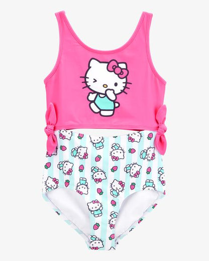Girls Hello Kitty® 1-Piece Swimsuit - Pink/Blue