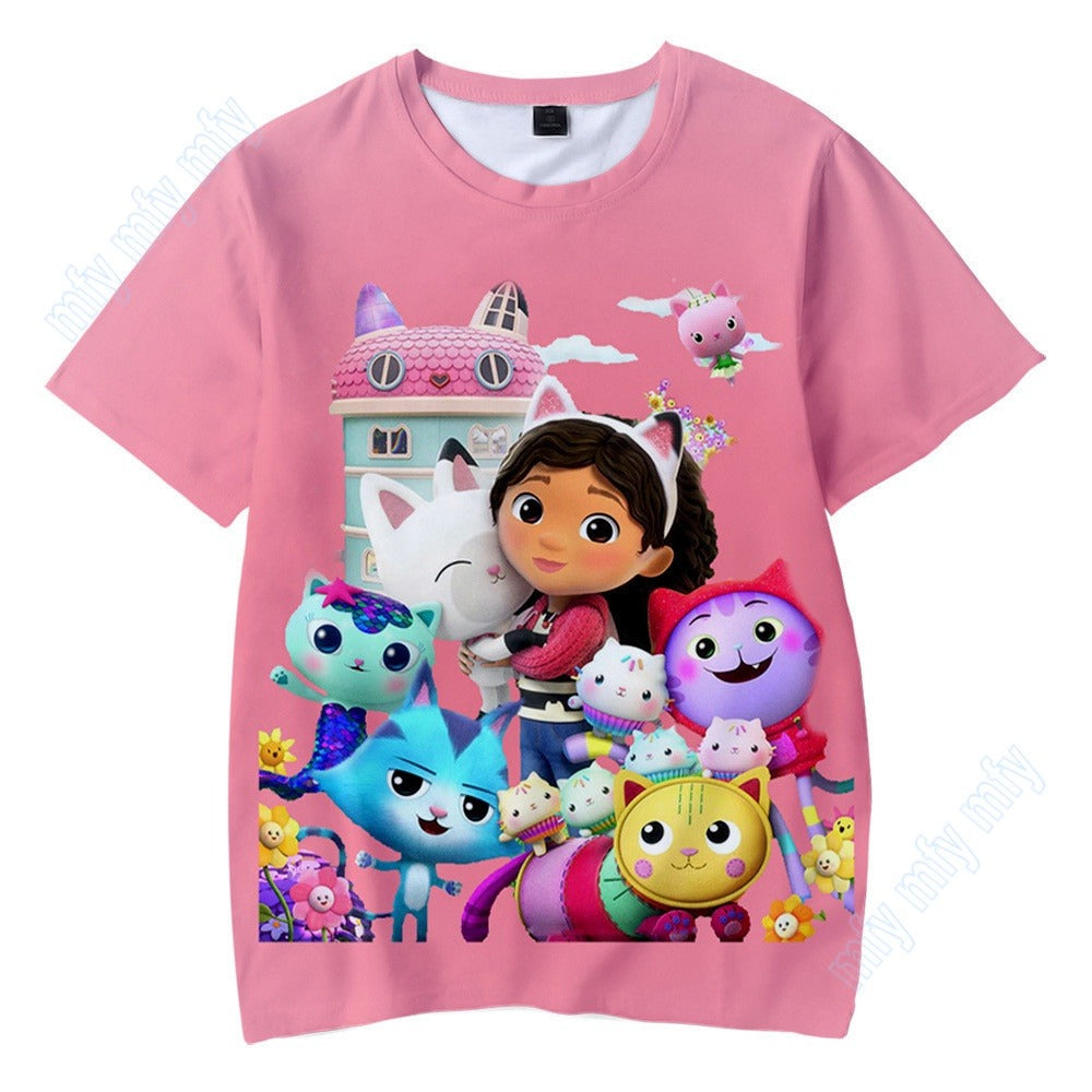 Gabby Dollhouse Pink 3D Tshirt