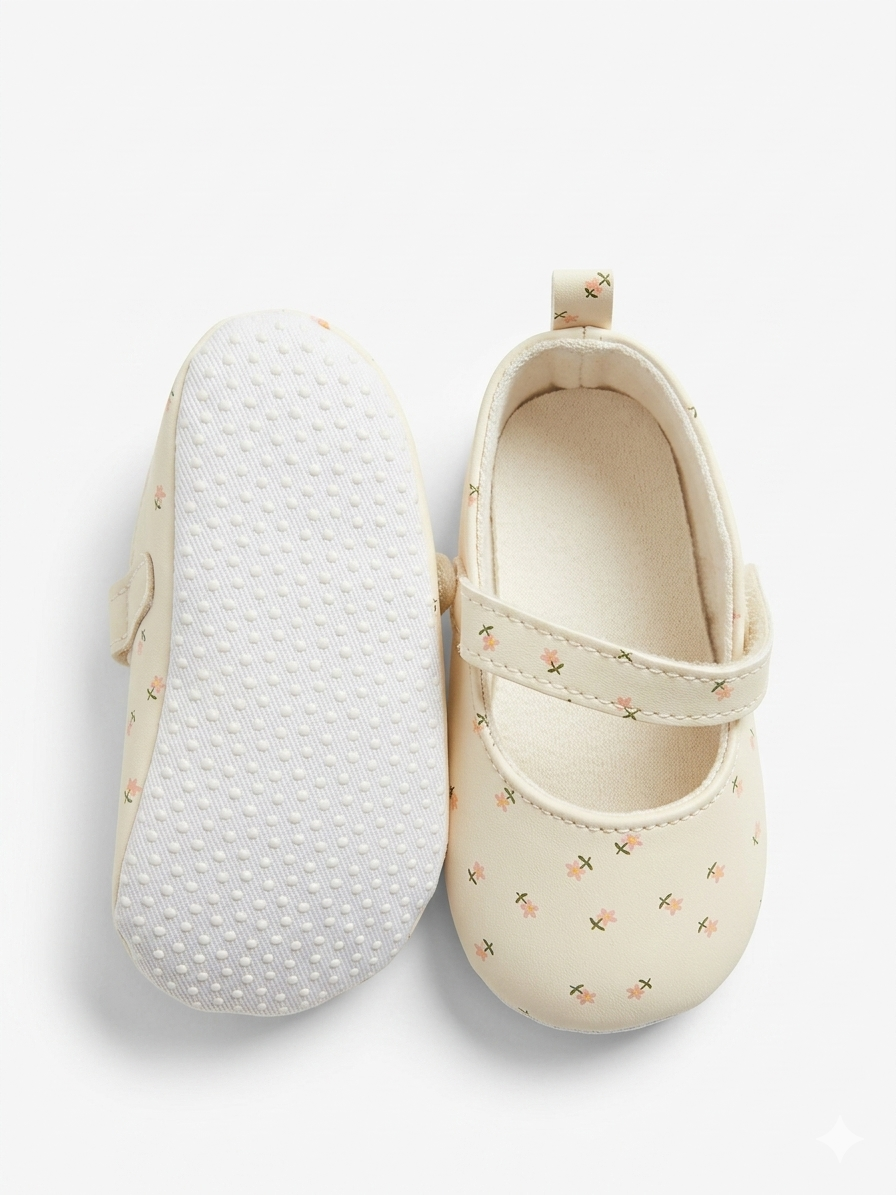 Floral Mary Jane girl flats