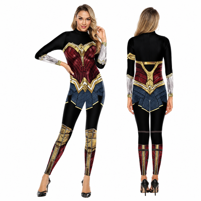Wonder Woman Bodysuit Cosplay Costume (black)