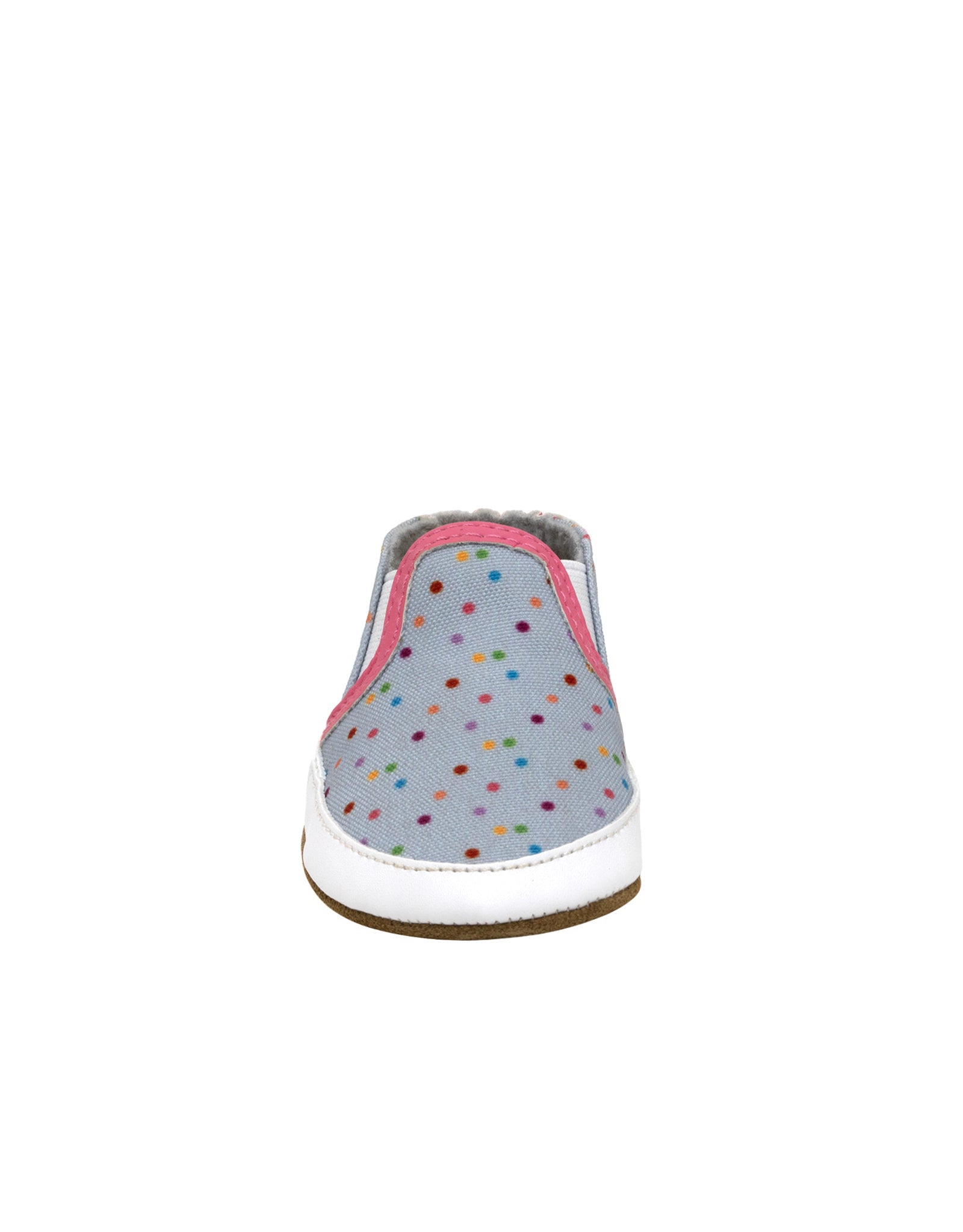 Robeez polka dot polly grey soft soles shoes