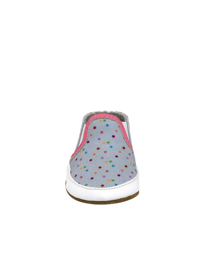 Robeez polka dot polly grey soft soles shoes