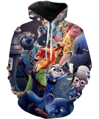 Zootopia All Star Crew ZIpper 3D hoodie