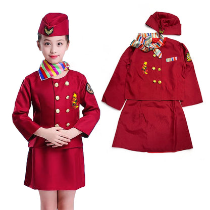 Stewardess/Flight Attendant Career Day Red