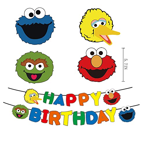 Sesame Street Theme Happy Birthday Banner