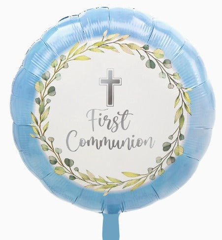 18" Blue First Communion Foil Balloon
