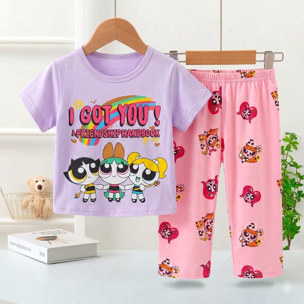 Purple Power Puff Girls Pyjama Set