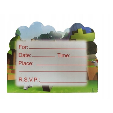 Minecraft Invitation Cards (10PCS)
