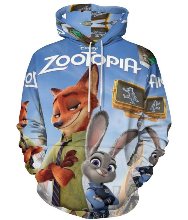 Zootopia ZIpper 3D hoodie