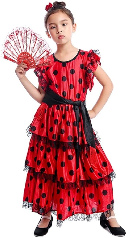 Girls Mexican Red Dress