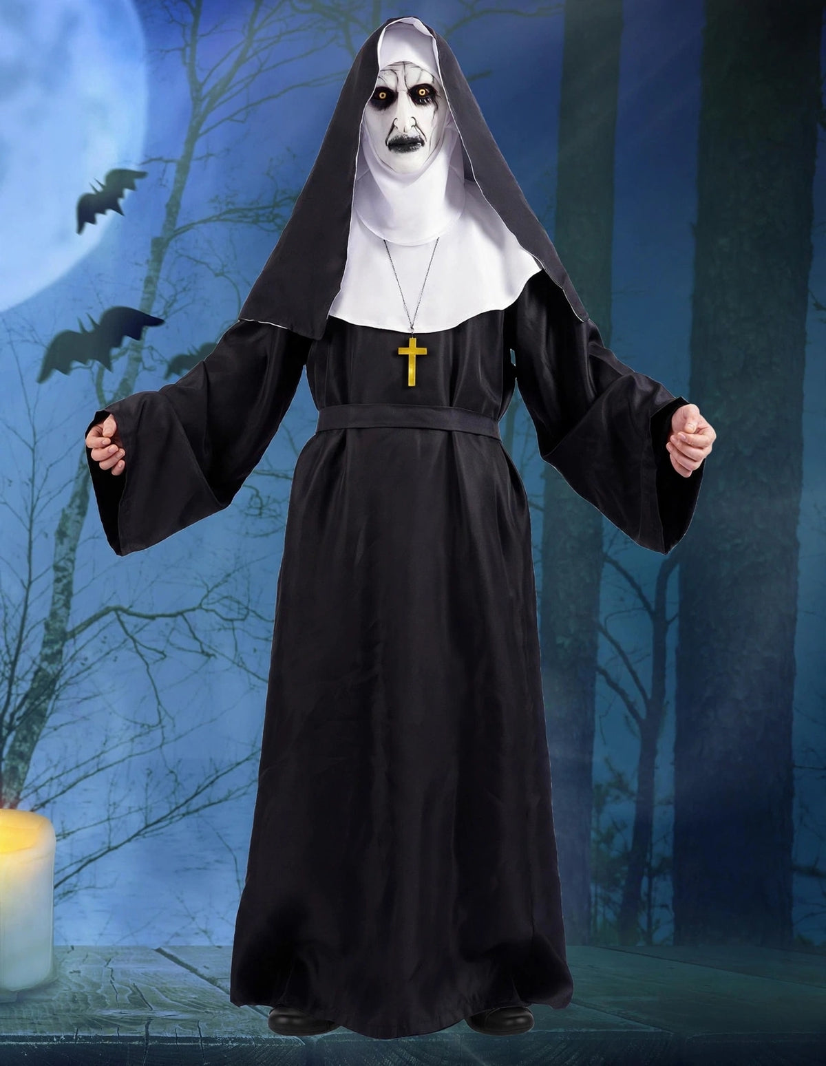 Adult Scary Nun Halloween Cosplay Costume
