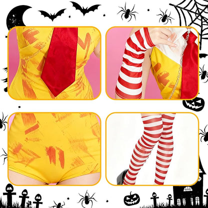 Adult Female Ronald McDonald Clown Cosplay Costume