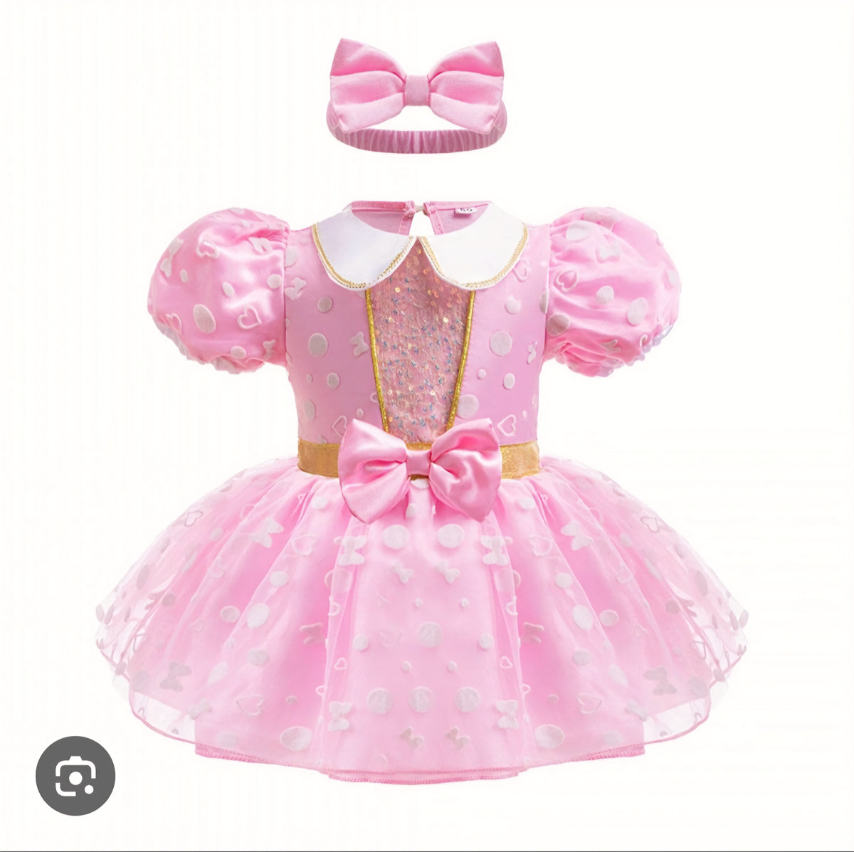 Pink Minnie Mouse Baby Dress/ Costume