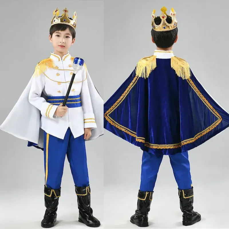 Medieval King Historical Cosplay Blue costume