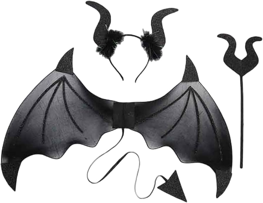 Demon Devil Wing 3pc Set black