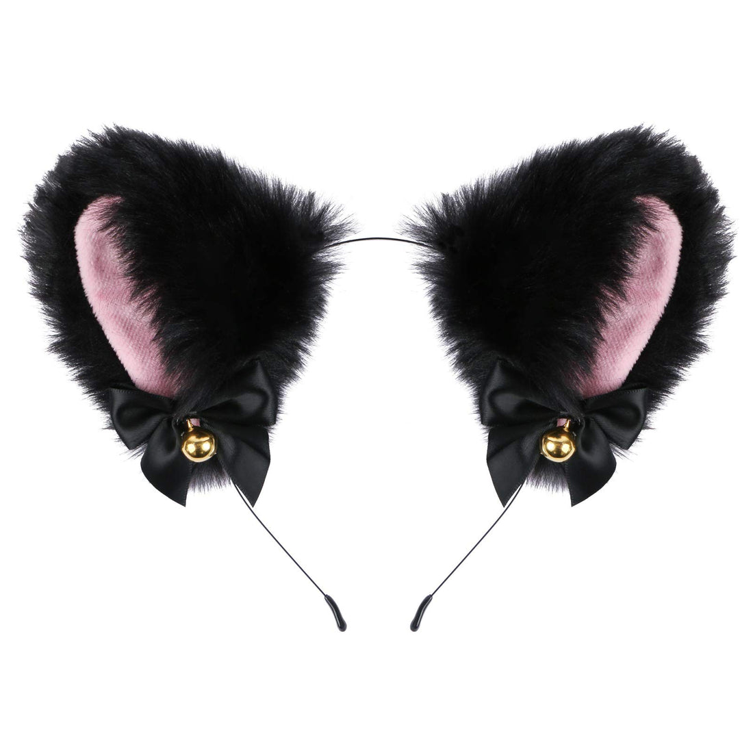 Furry Ears Headband With bells