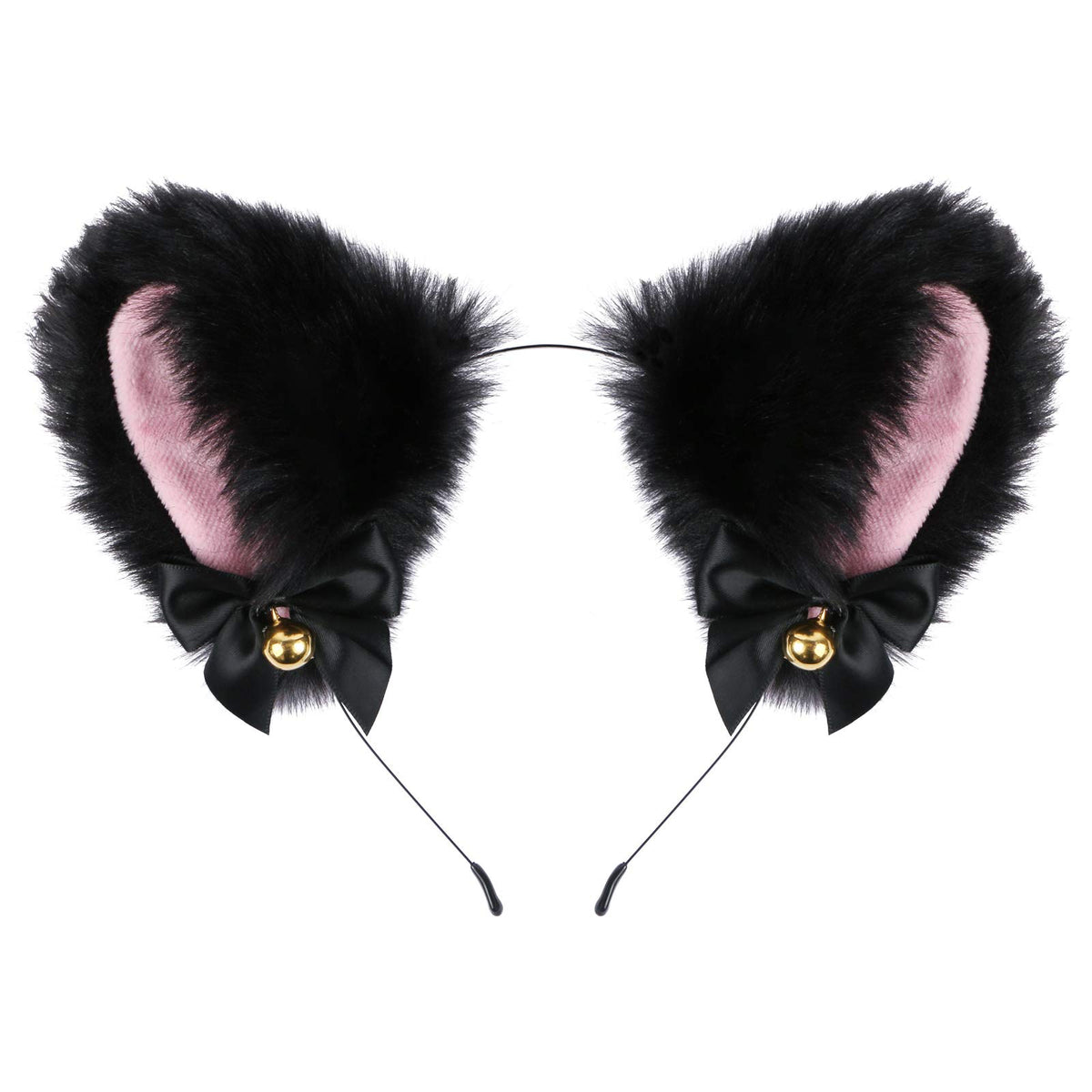 Furry Ears Headband With bells