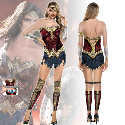 Wonder Woman Bodysuit Cosplay Costume (peach)