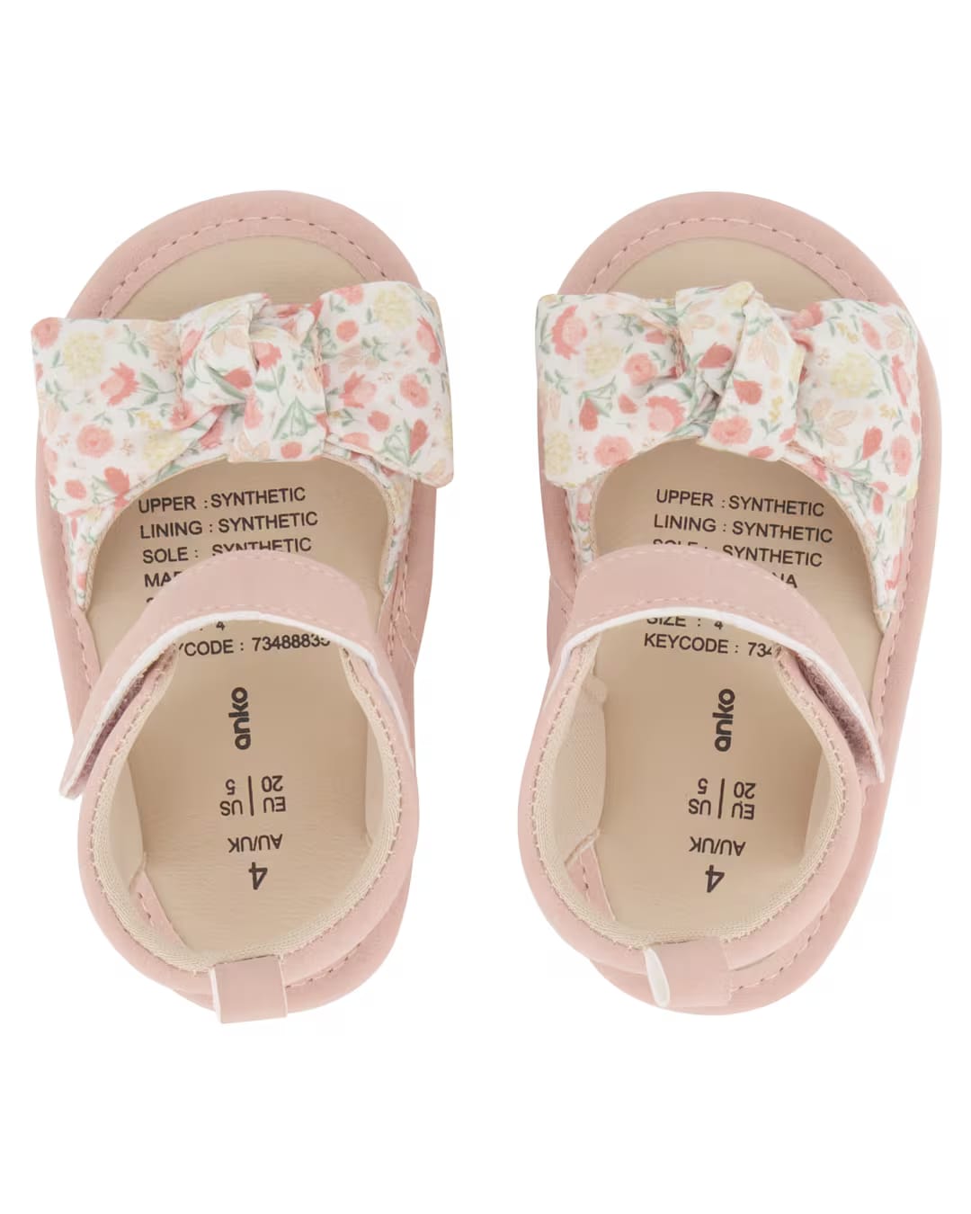 Floral bow anko baby sandals