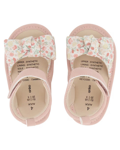 Floral bow anko baby sandals