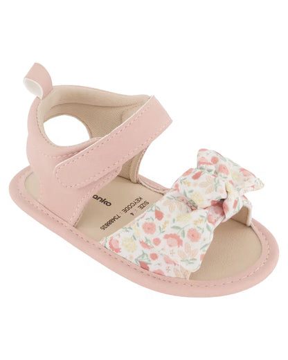 Floral bow anko baby sandals