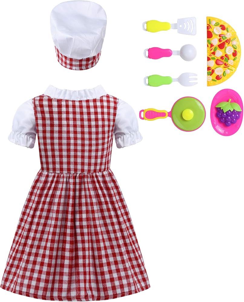 Chef Girls Pink Career Day outfit Costume Dress (3-8 yrs old)