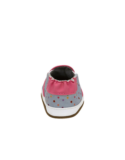 Robeez polka dot polly grey soft soles shoes