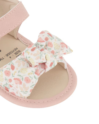 Floral bow anko baby sandals