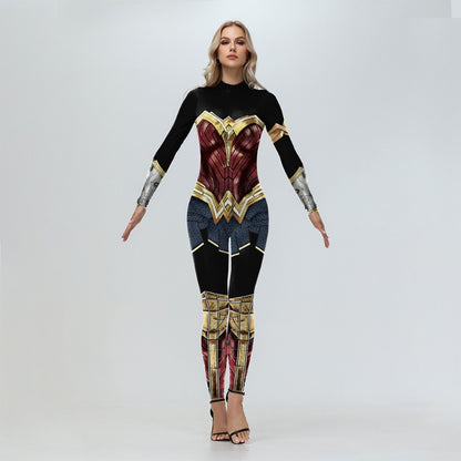 Wonder Woman Bodysuit Cosplay Costume (black)