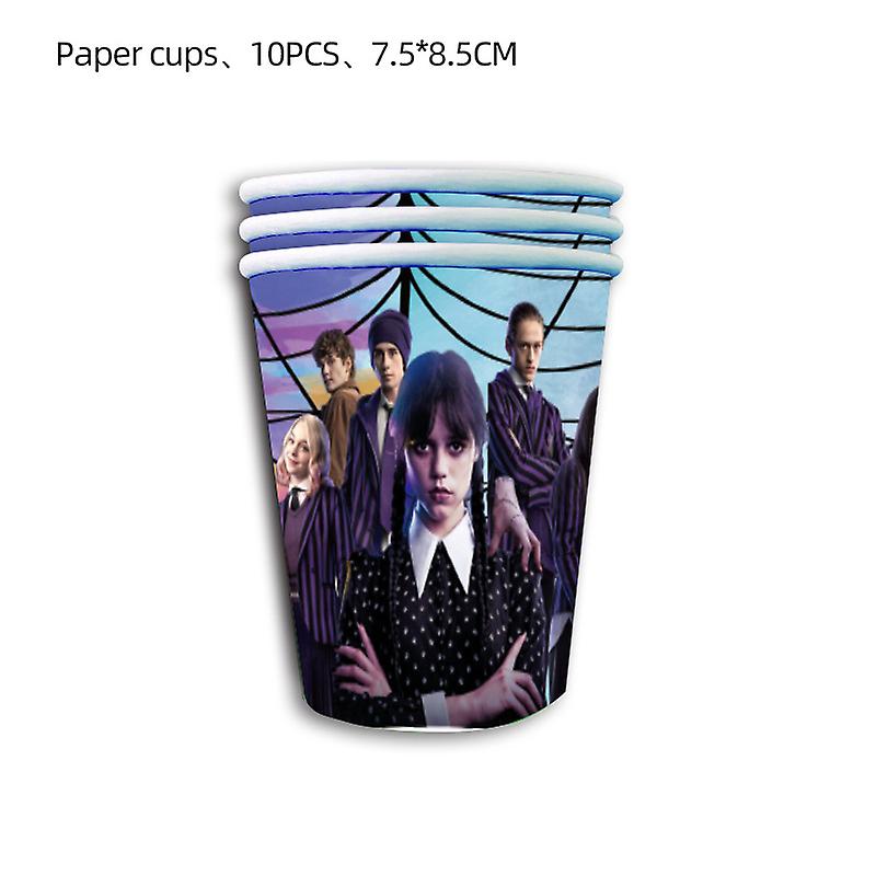 Wednesday themed cups 10pcs