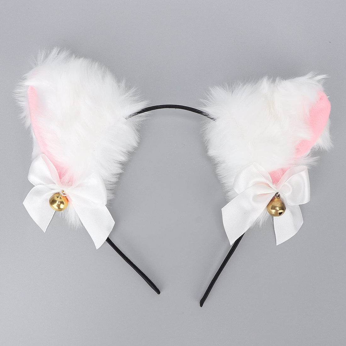 Furry Ears Headband With bells