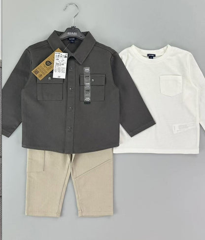 Kiabi Grey Cargo 3pc Boy&