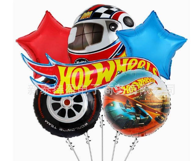 Hotwheels 5pc Foil Balloon Set