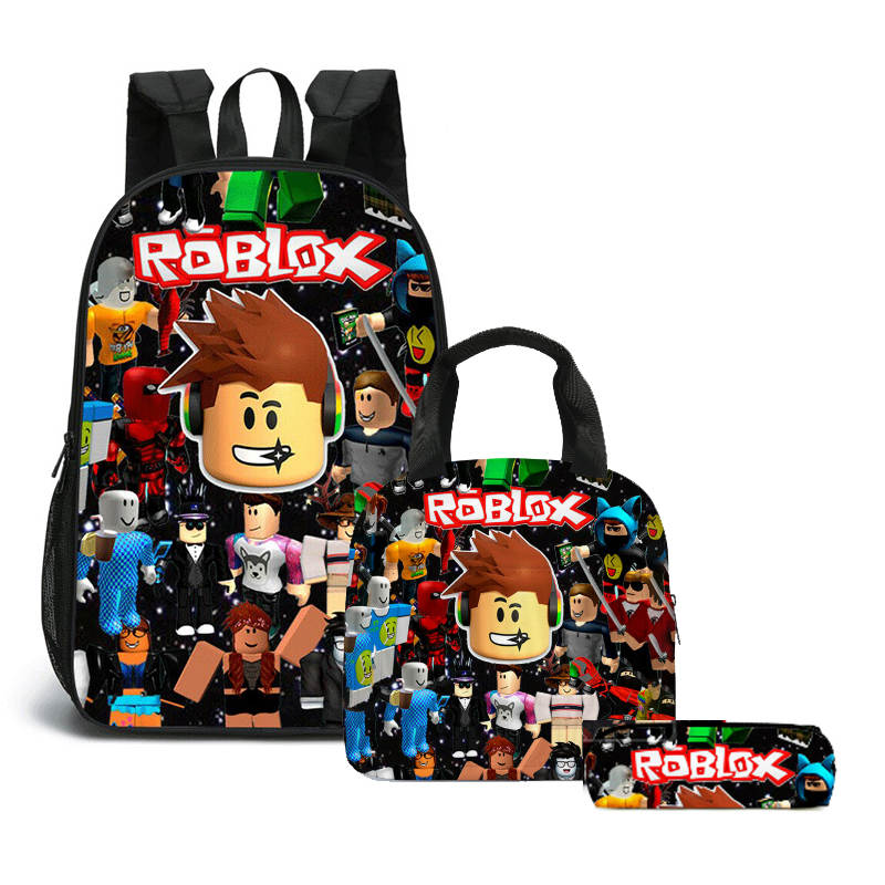Double side print Roblox All Star Crew 2nd edition backpack set (3PC) 17inch size