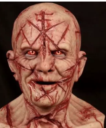 Creepy Scarred Markings Halloween Face Mask