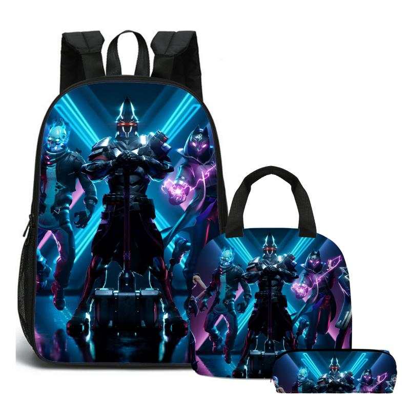 Double sided print Fortnite Season X 2nd edition backpack set (3PC) (17 inch size)