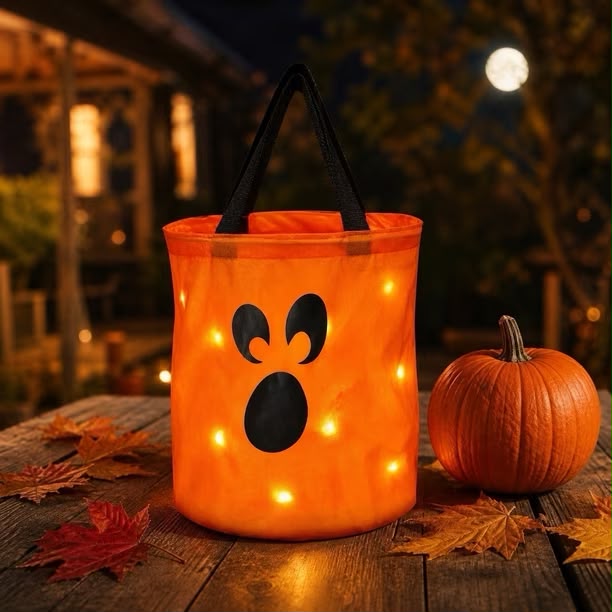LED Light Halloween Candy Bags