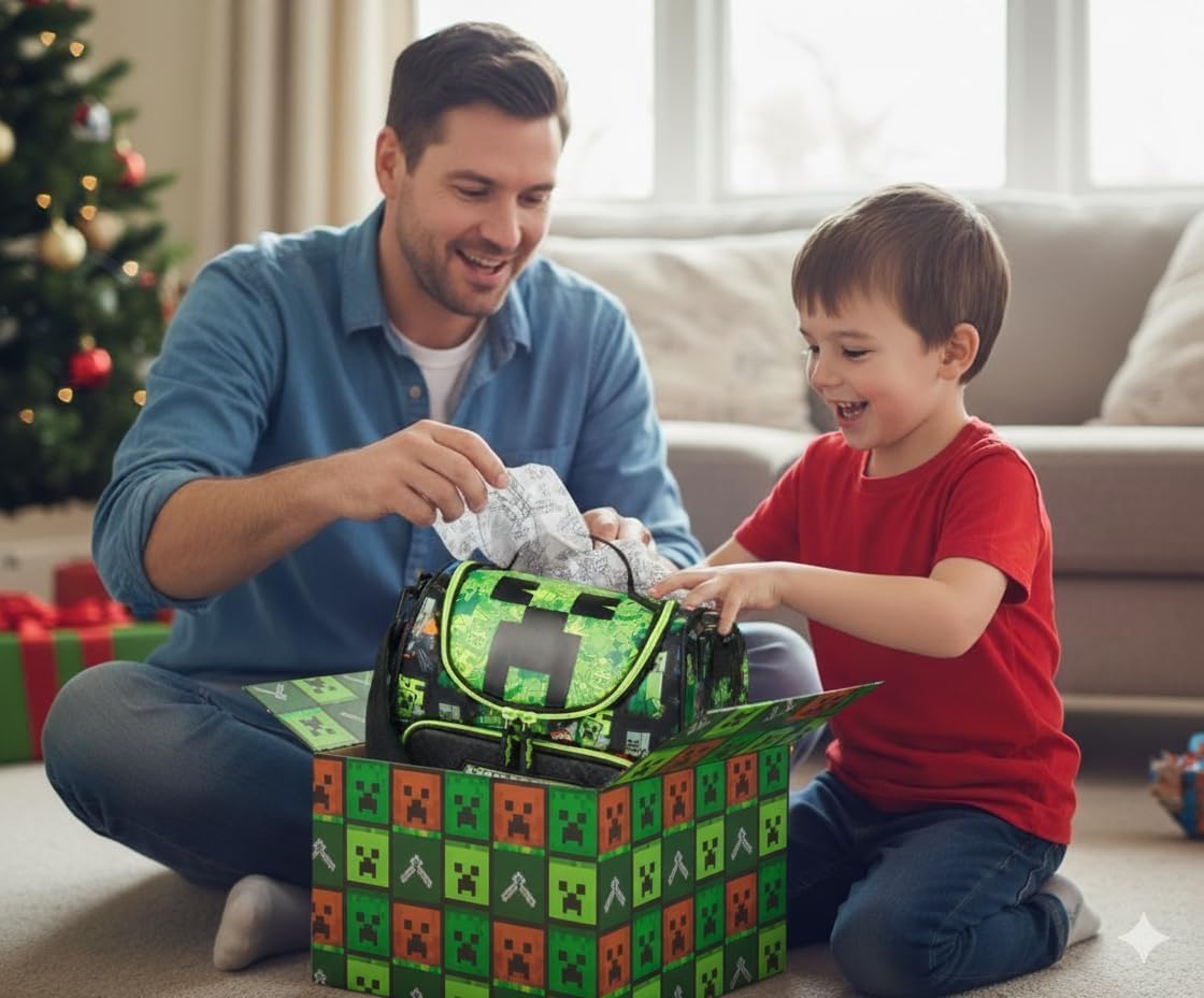 Smiggle Minecraft Creeper Lunch Bag