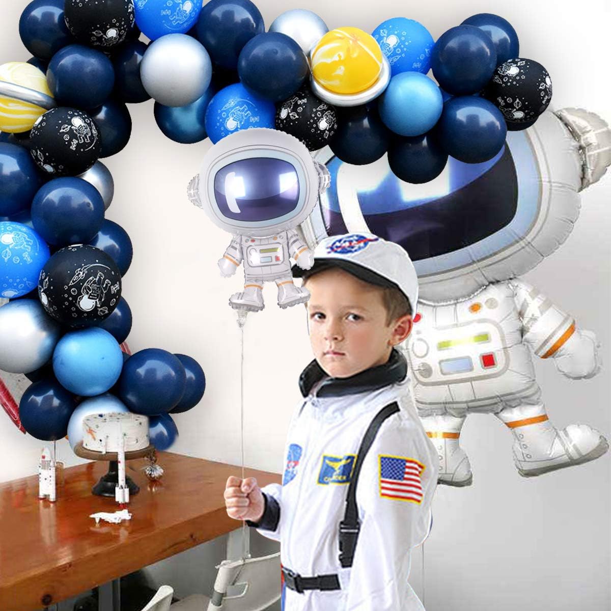 Ultimate Space Man Party package with backdrop
