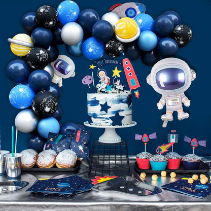 Ultimate Space Man Party package with backdrop