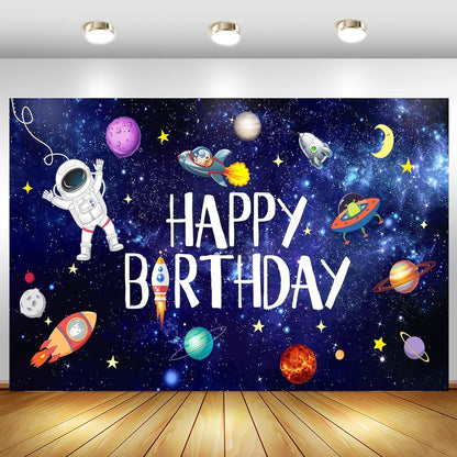 Ultimate Space Man Party package with backdrop