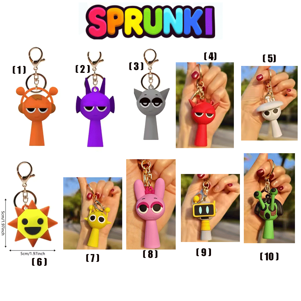 Sprunki 3D Keychains